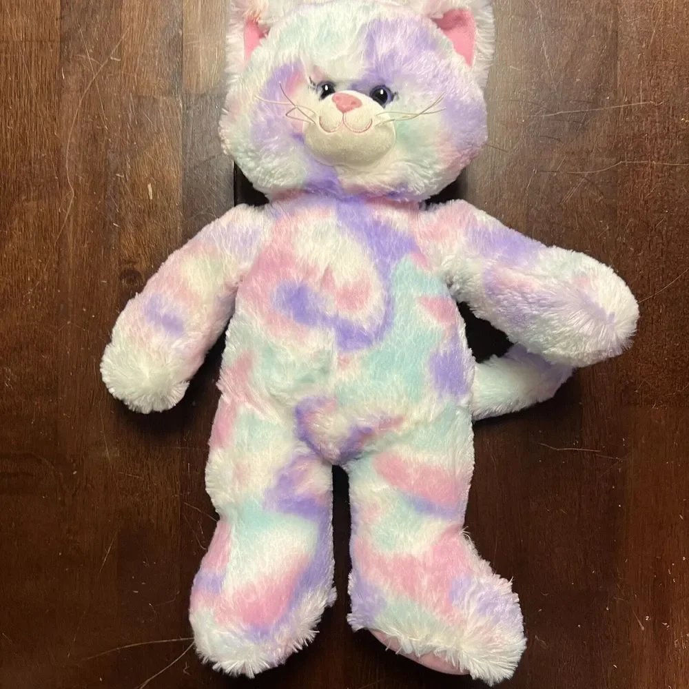Build A Bear Plush Pastel Swirl Tie-Dye‎ Kitty Cat 17